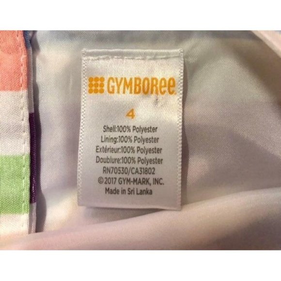 Gymboree Dress Girls 4 Used Striped Sleeveless Easter - Picture 9 of 9